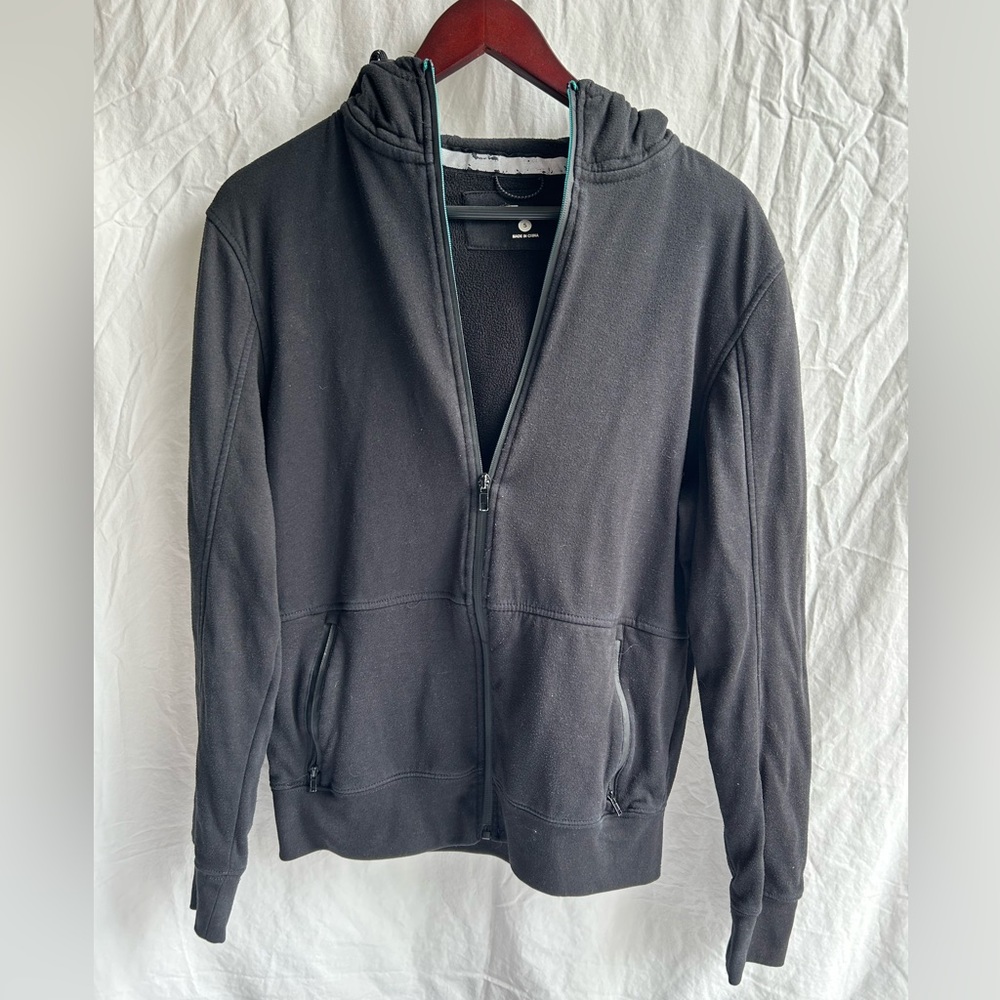 American Eagle Men’s Black Hoodie Zip Up size Small